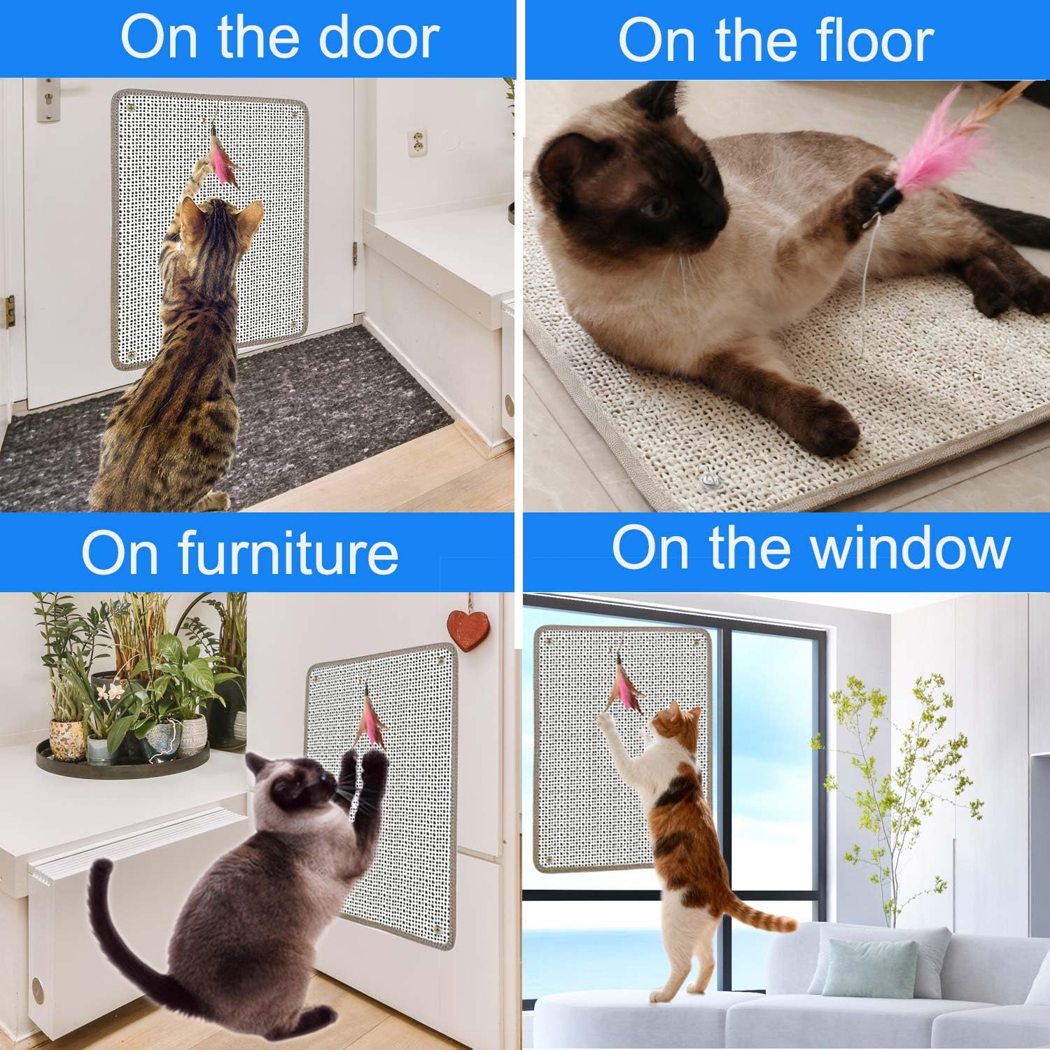 LAJEF wrap-around option shown on a cat tree for versatile setup