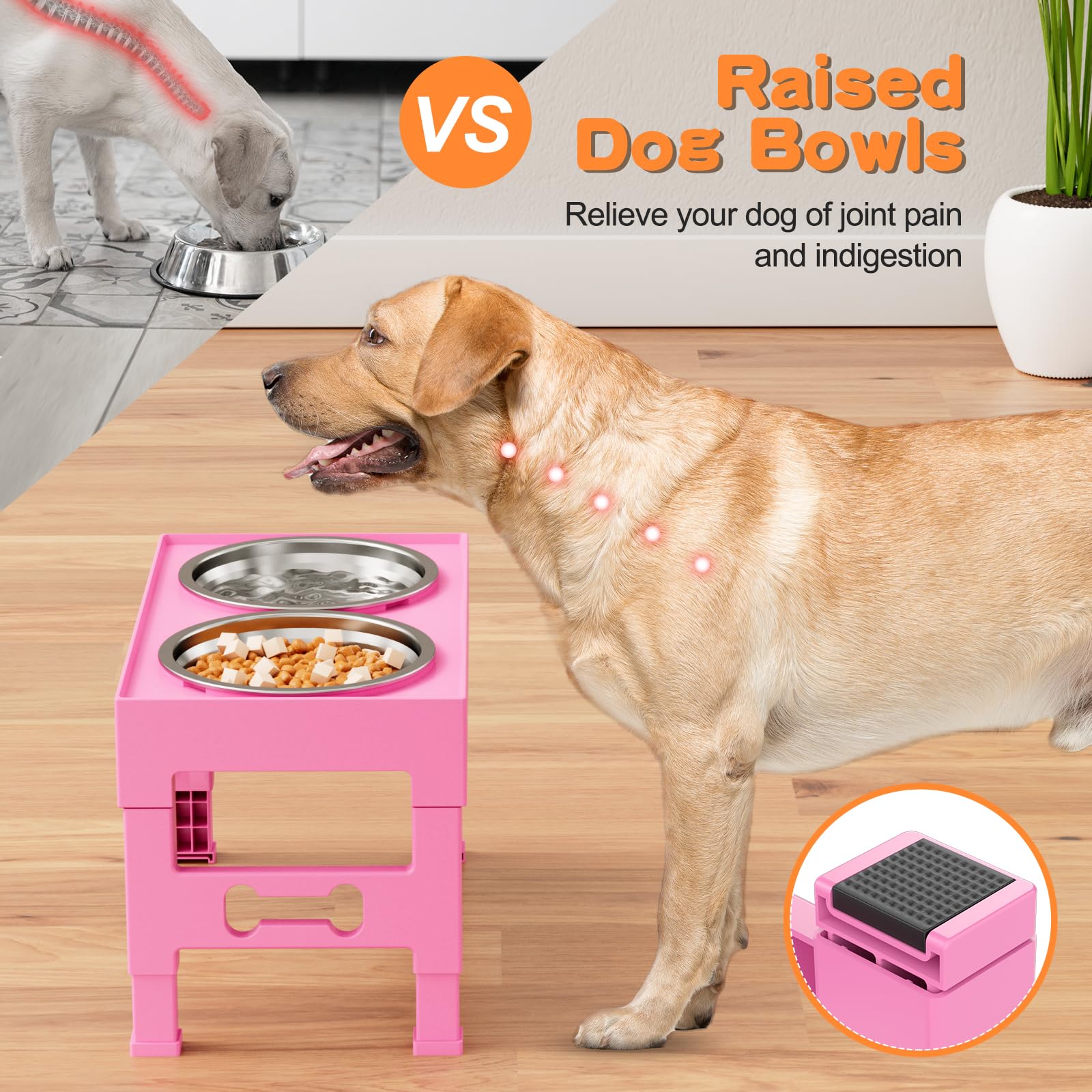 LAKIPETN stainless steel bowls detach for easy dishwasher cleaning