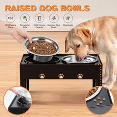 LAKIPETN two stainless bowls detachable for easy cleaning