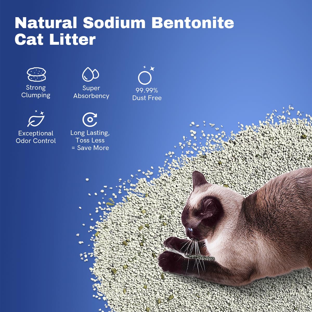 LALAHOME dust-free litter reduces floor dust for cleaner cleanup