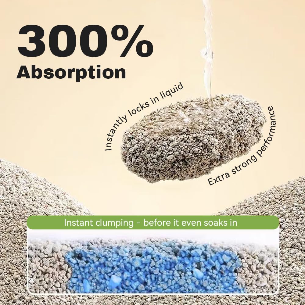 LALAHOME natural sodium bentonite provides safe, paw-friendly litter.