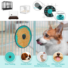 Lalolee crate training lick mat highlighting raised texture to extend licking.