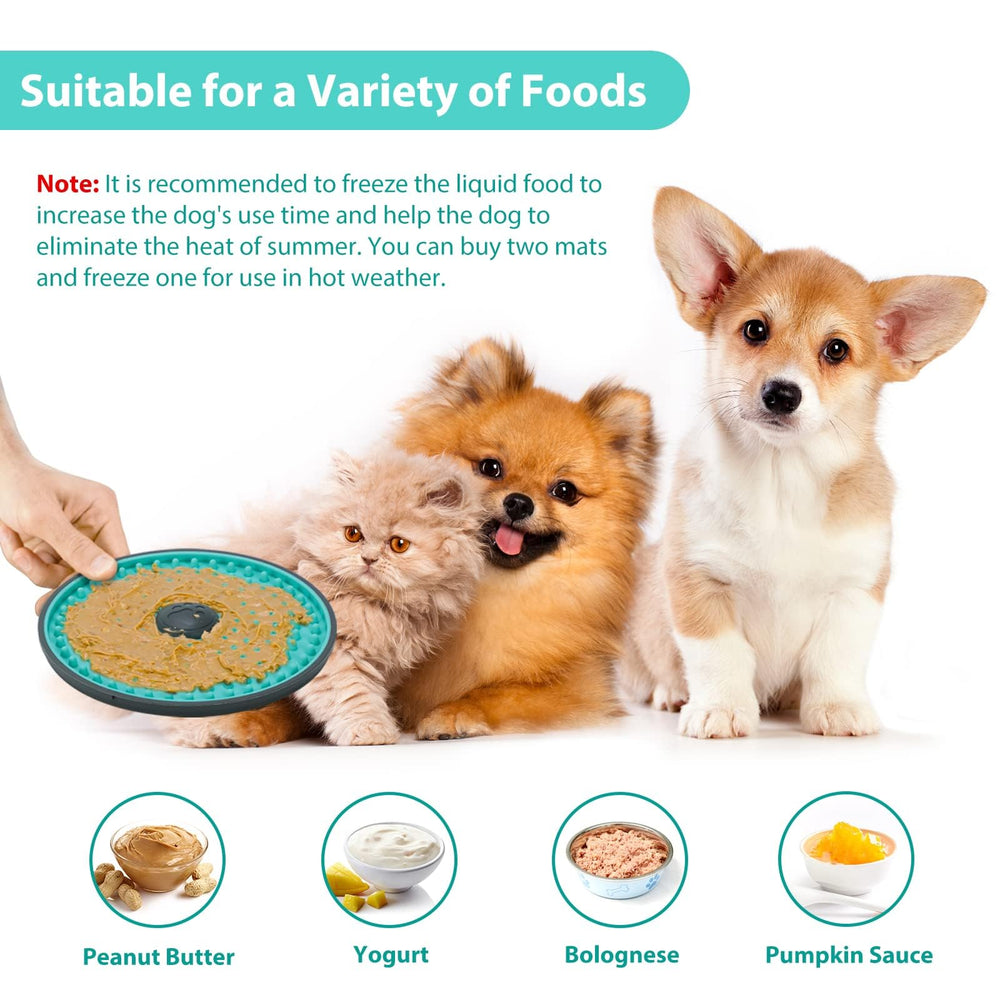 Lalolee dishwasher-safe dog lick mat for easy cleanup after treats.