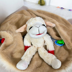 Lamb Chop 14-inch squeaker toy for interactive play.