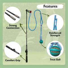 Lamfer durable rope tether tug withstands tough play for energetic dogs.