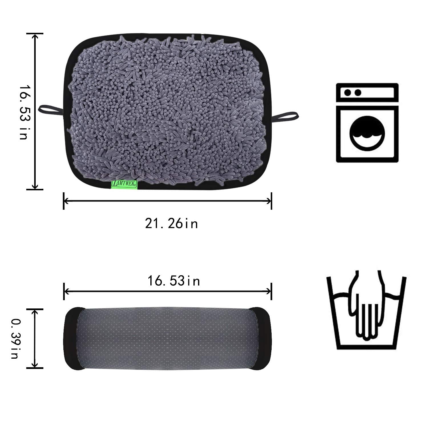 LAMTWEK snuffle mat uses soft polyester and is machine washable.