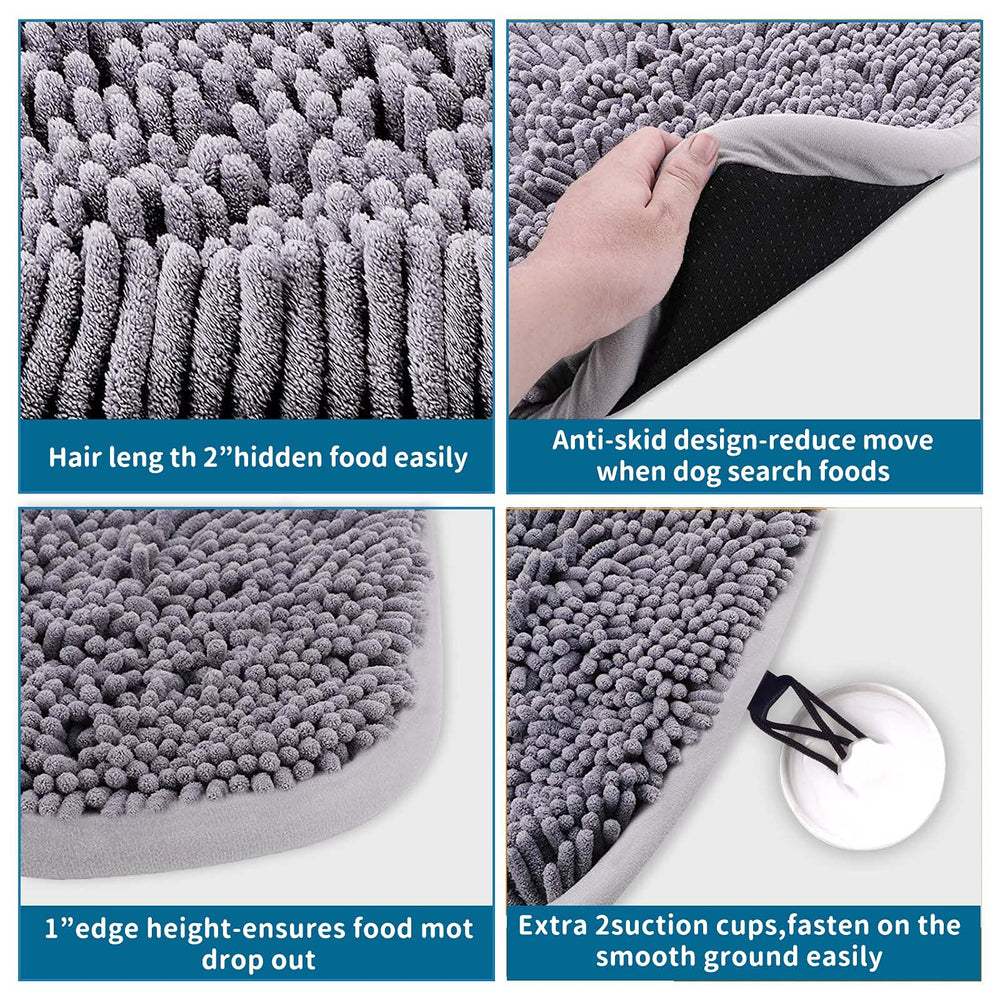 LAMTWEK snuffle mat rests on a non-slip base for steady sniffing
