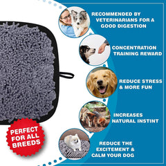LAMTWEK snuffle mat on a non-slip bottom stays steady during play.