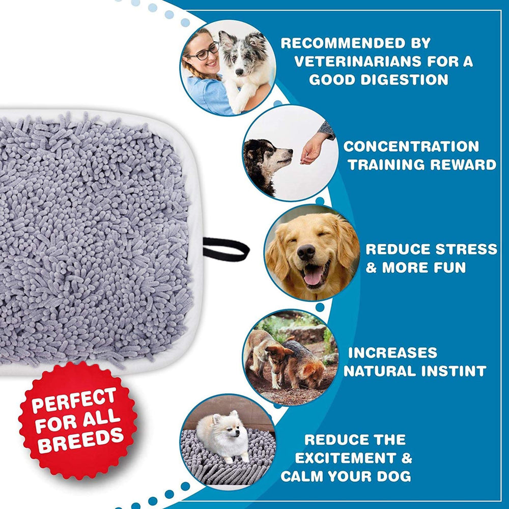 LAMTWEK snuffle mat includes two suction cups for extra stability during use