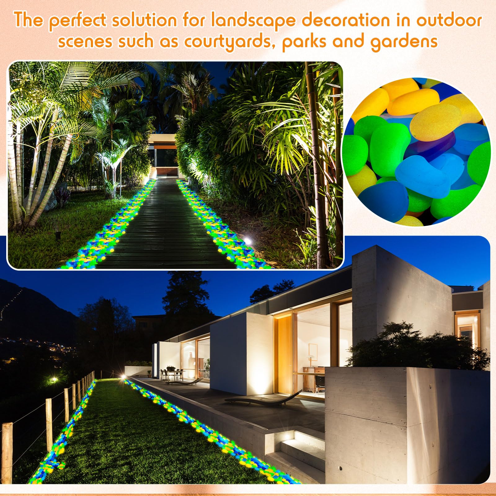 Landical glow rocks ideal for Halloween decor with magical glow.