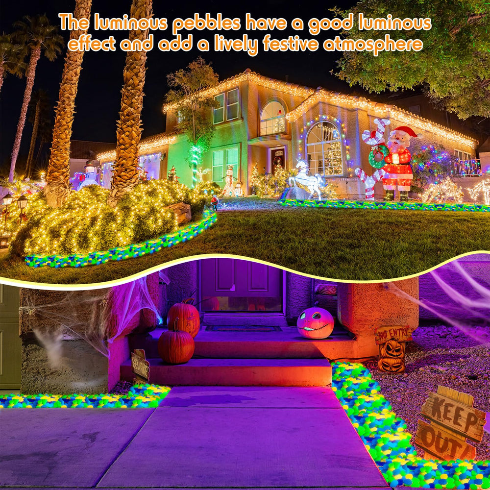 Landical glow rocks multicolor pebbles brighten indoor and outdoor spaces.