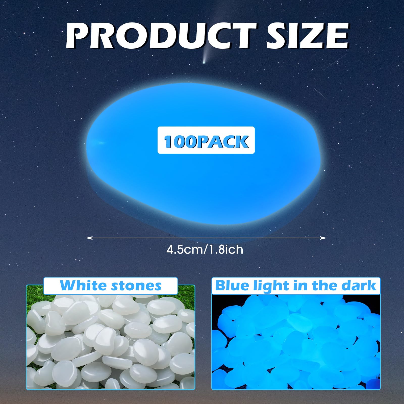 Landical glow rocks for walkways provide safe nighttime guidance.