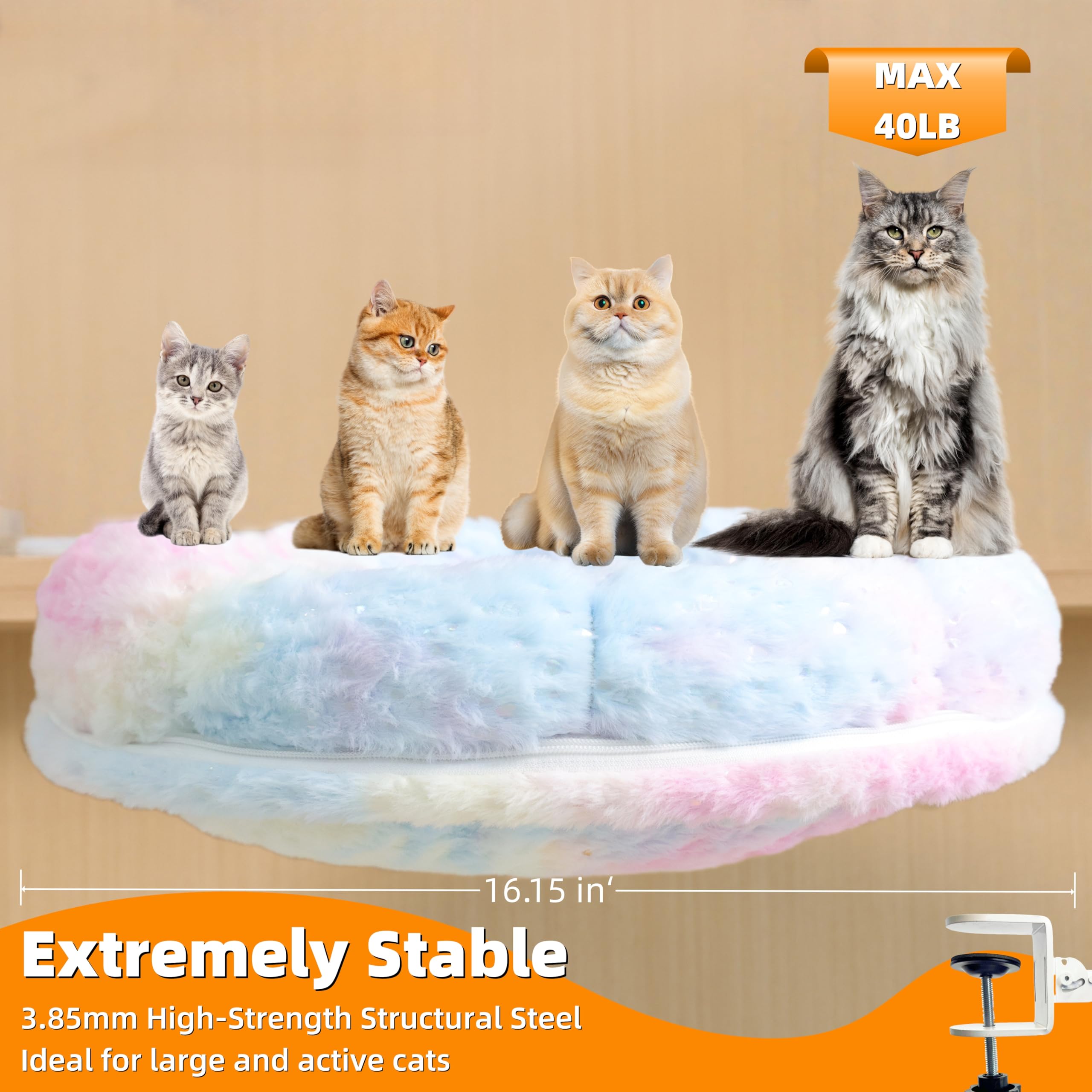 LANERmooos Cat Desk Bed cooling pad keeps indoor cats cool in summer.