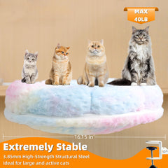 LANERmooos Cat Desk Bed cooling pad keeps indoor cats cool in summer.