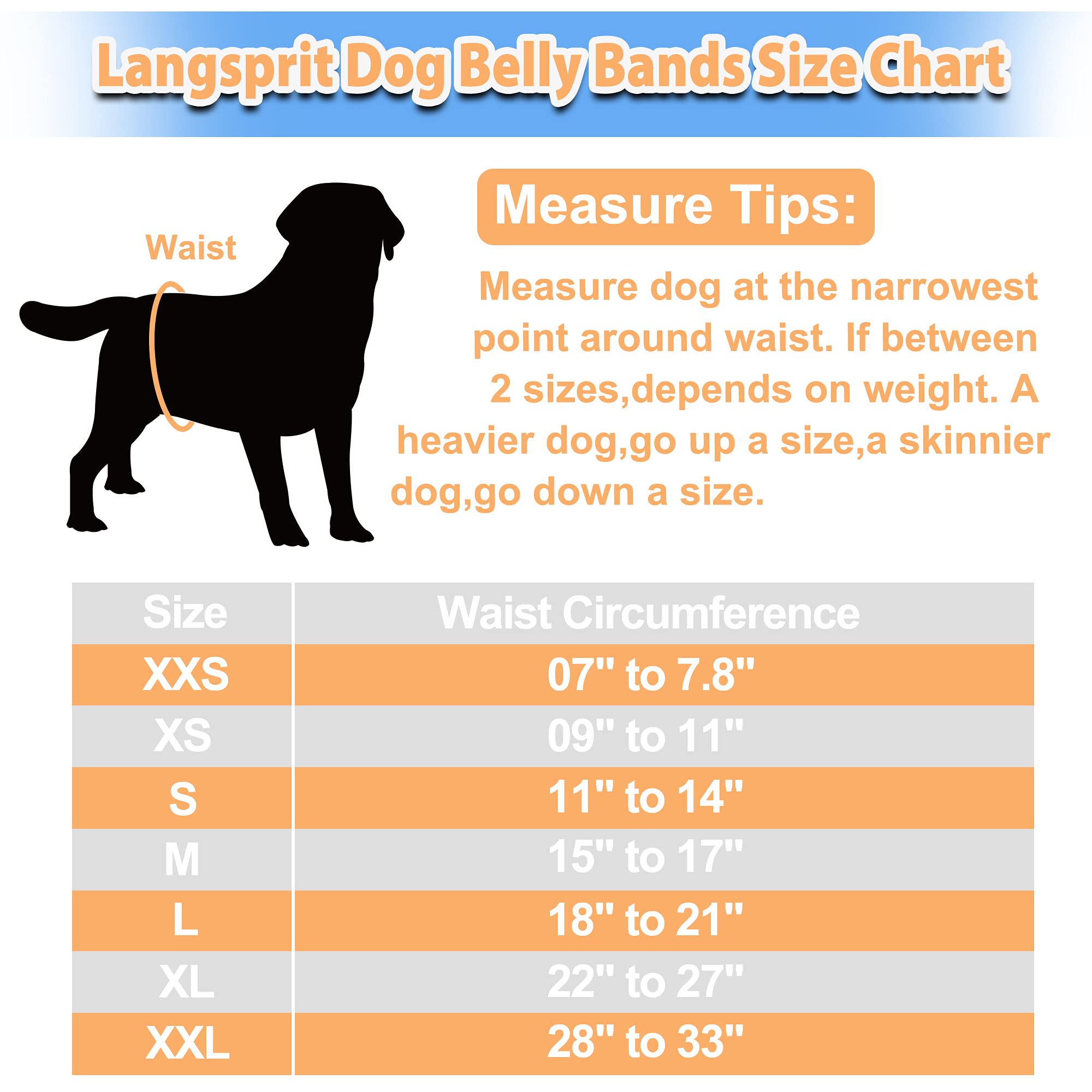 Langsprit 3-pack dog diapers providing reliable absorbency and mess-free floors.