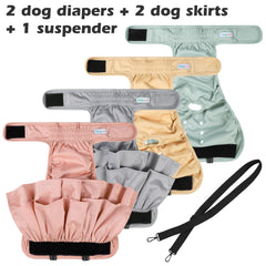Langsprit dog diaper sizes chart ensures a snug fit across breeds.