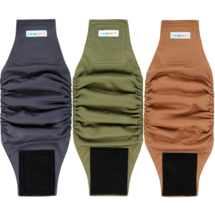 Langsprit male belly band with absorbent core helps prevent leaks during play