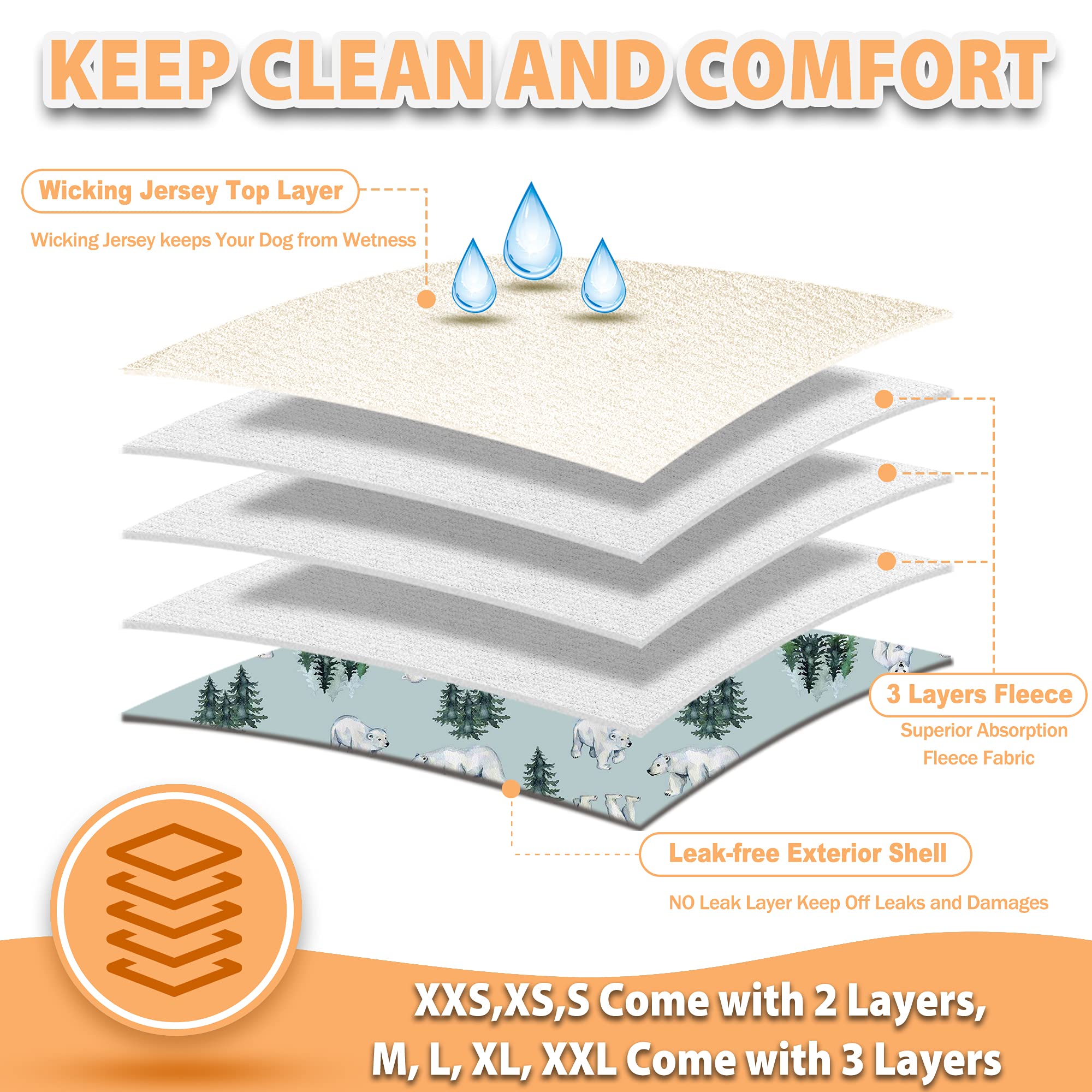 Langsprit dog belly band with leakproof outer layer protects floors