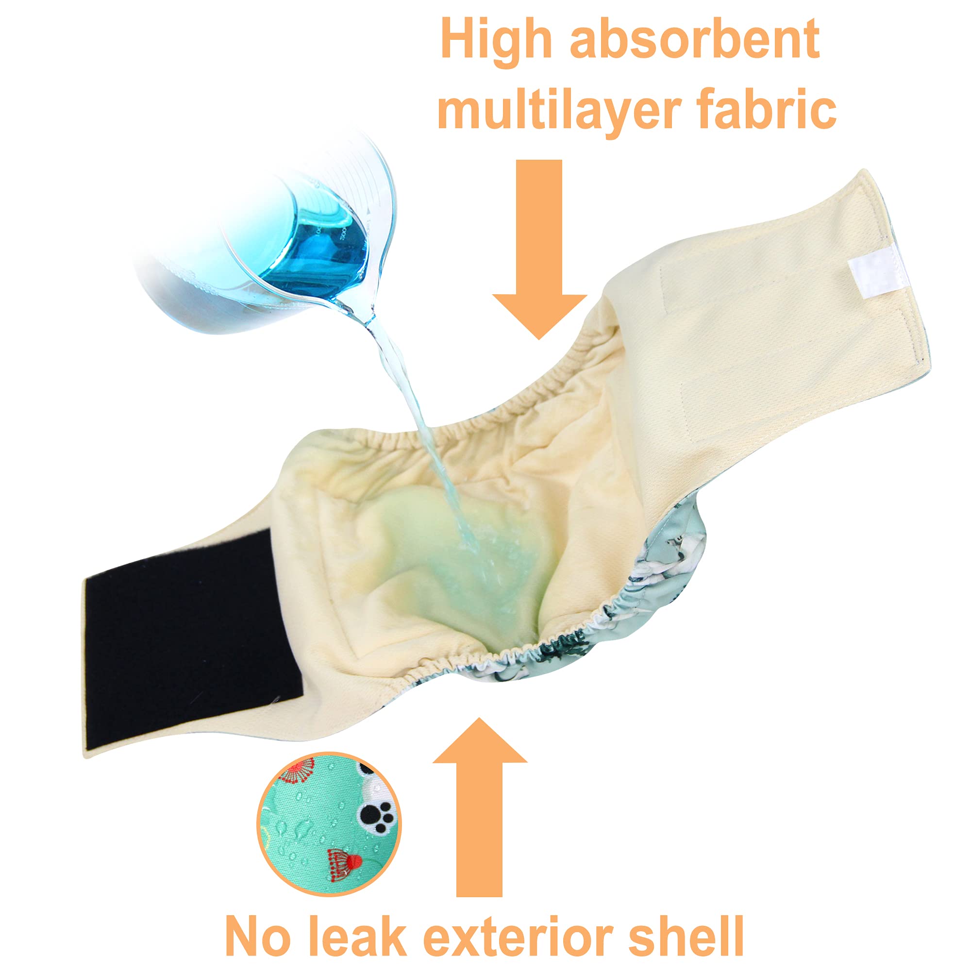Langsprit pack3 belly bands stay secure with elastic edges