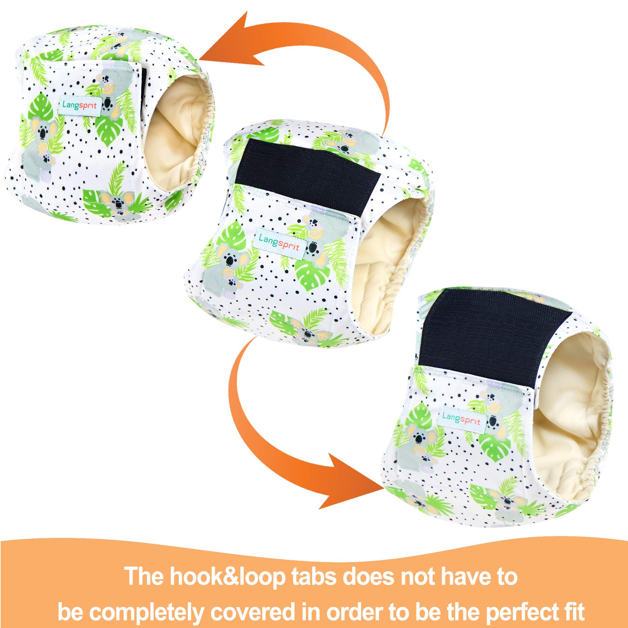 Langsprit belly band patterns add variety to your dog's wardrobe.