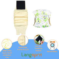 Langsprit washable dog diaper set stays durable after machine washing.