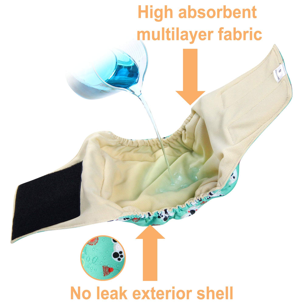 Langsprit pack-3 dog diapers provides a reusable solution for active dogs.