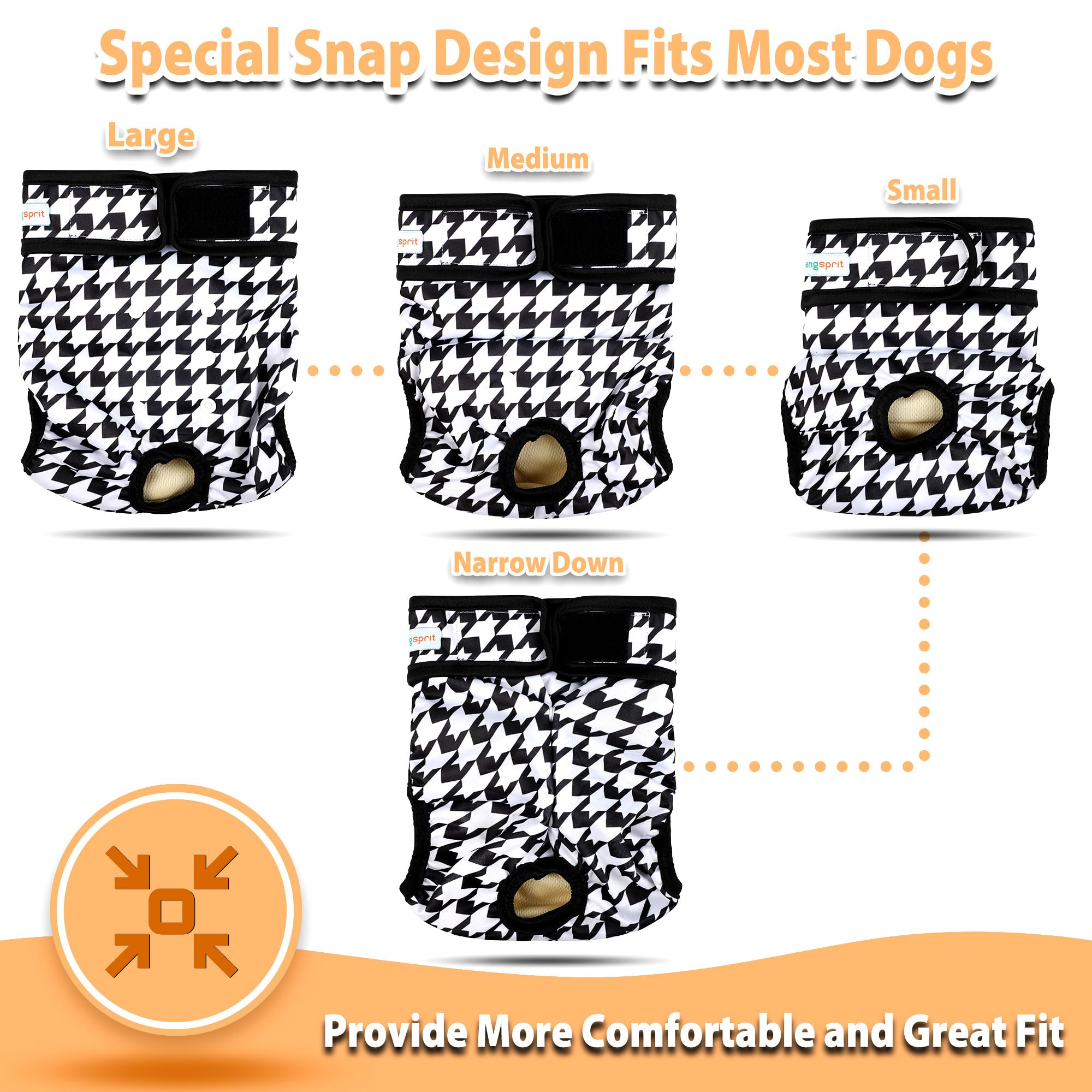 Langsprit adjustable-snaps offer a snug, customizable fit.