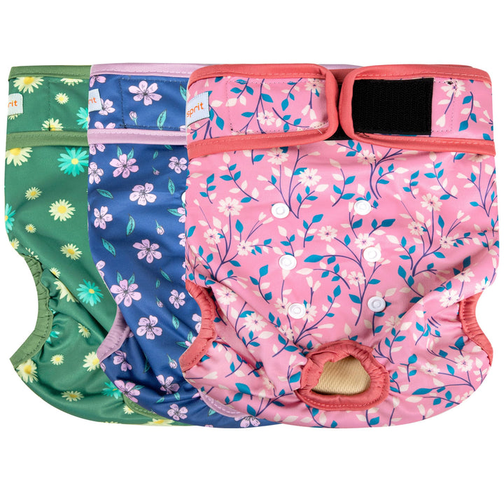 Langsprit washable female dog diaper with absorbent inner layer for moisture control