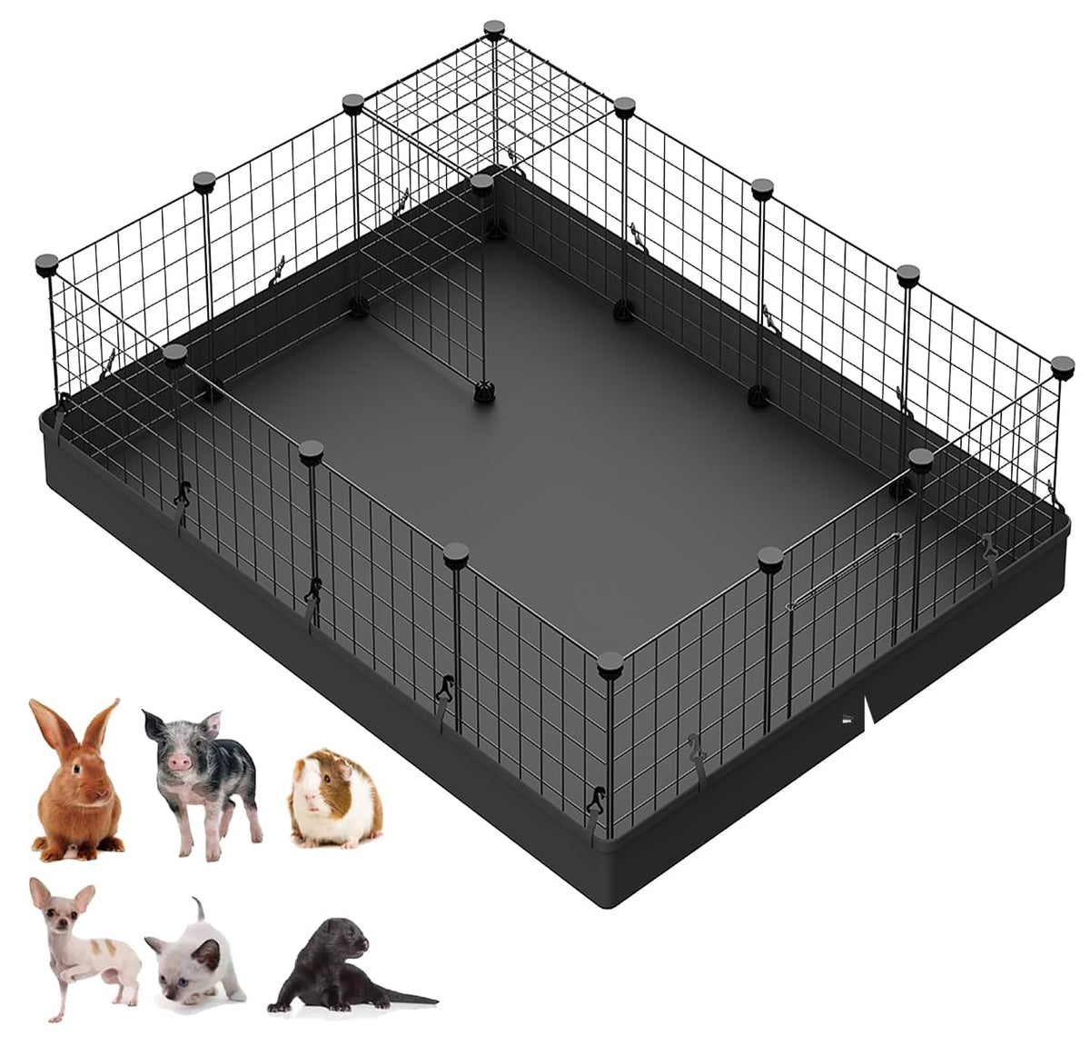 LANGXUN playpen assembled for 13x13 space offers a safe, versatile small-pet play area.