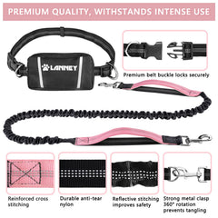 LANNEY detachable waist pouch with poop-bag hole keeps essentials secure during walks