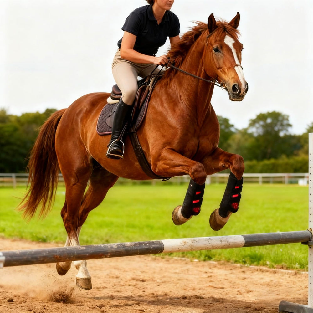 Lanoune therapy wrap in stable during a training session