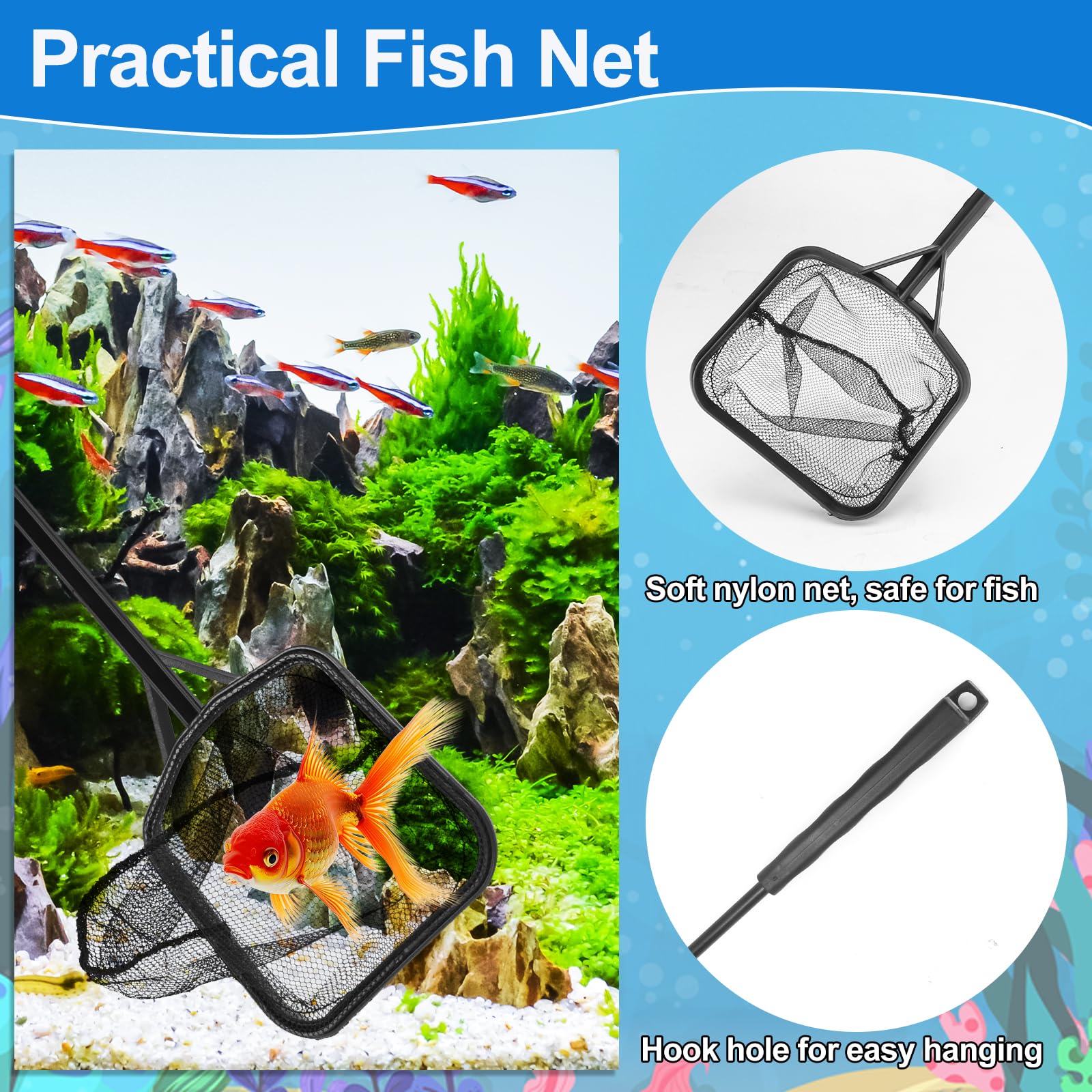 Lanswood filter safeguards tiny fish and shrimp during cleaning.