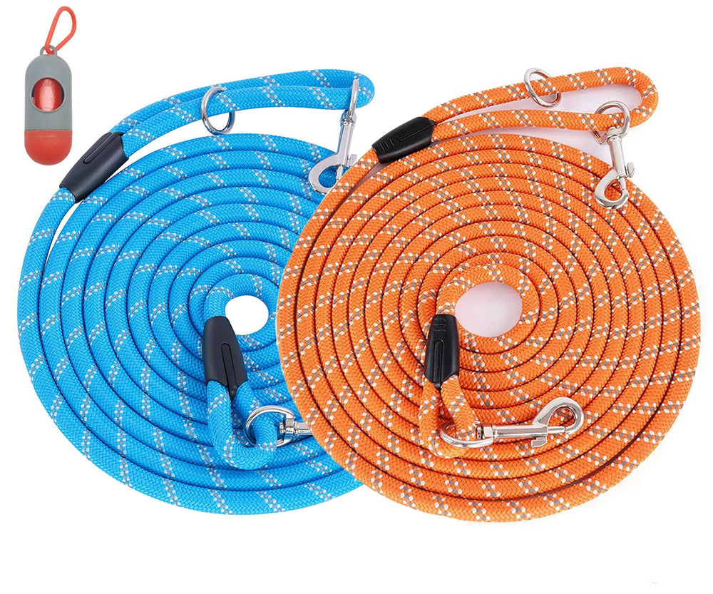 Lanwandeng long dog leash with reflective stitching for safer night walks