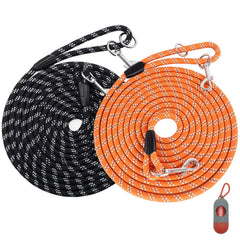 Lanwandeng long dog leash 15ft in action for training and recall.
