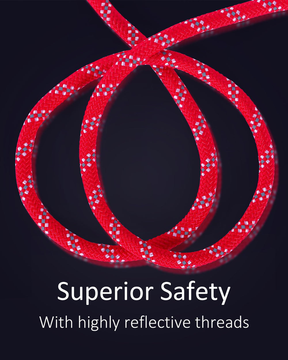 Lanwandeng Long Dog Leash improves night safety with reflective visibility.