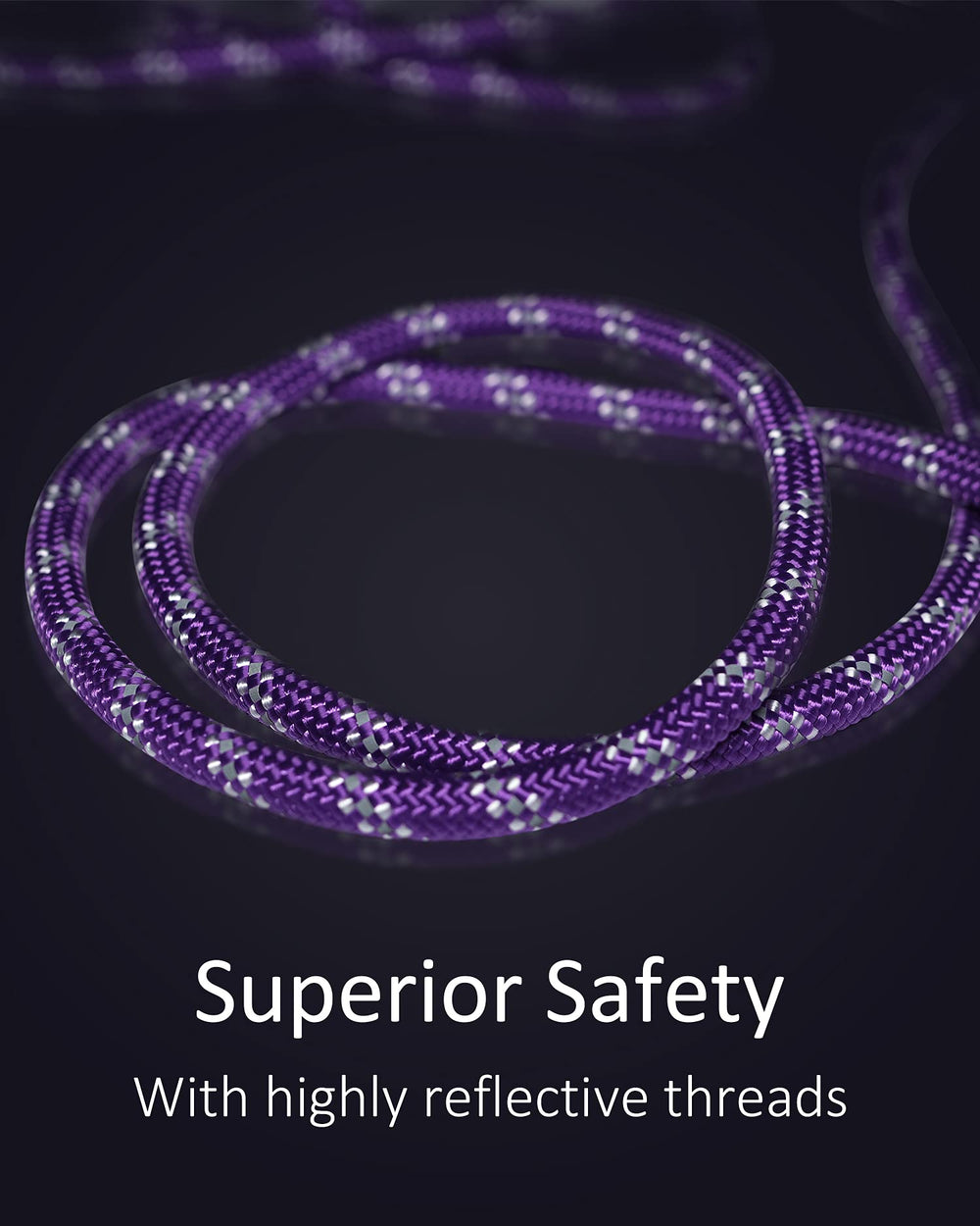 Lanwandeng long rope leash uses 1/3 inch diameter for small dogs.