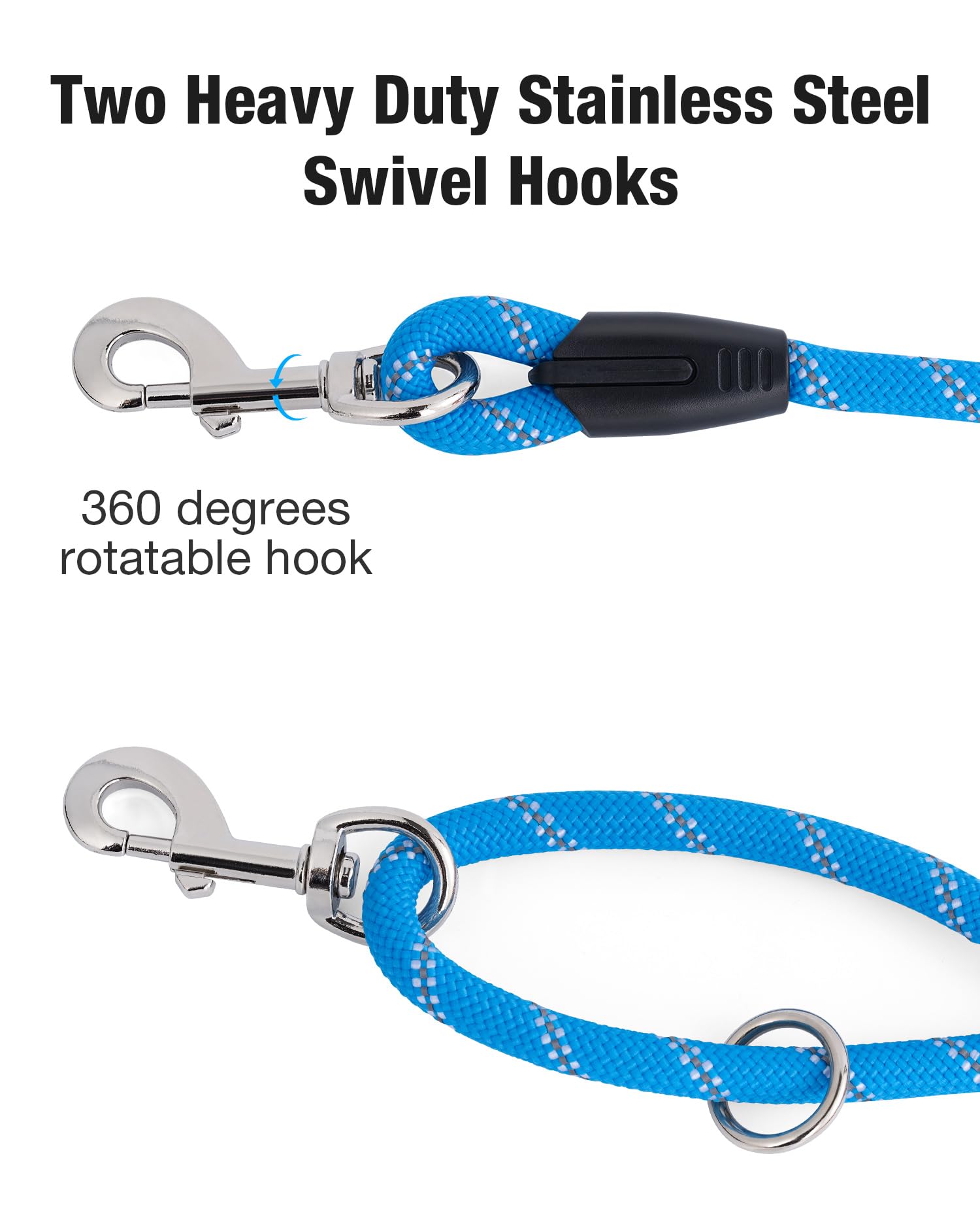 Lanwandeng leash with reflective stitching for night safety