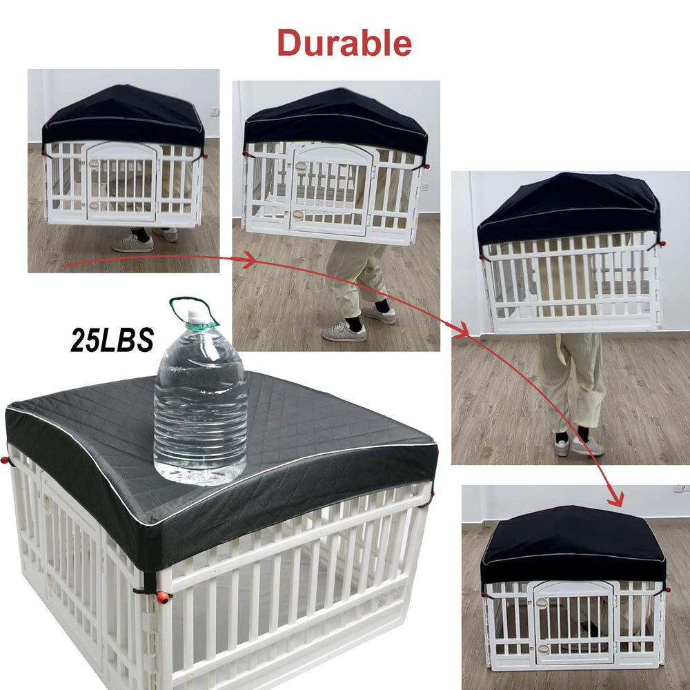 LAOZZ dog pen cover 4-panel fit for small to medium dogs.