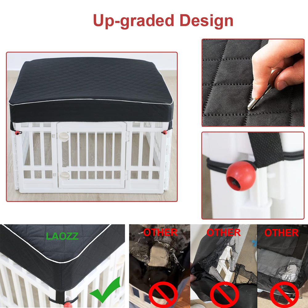 LAOZZ dog pen cover durable 600D oxford resists wear and tear.