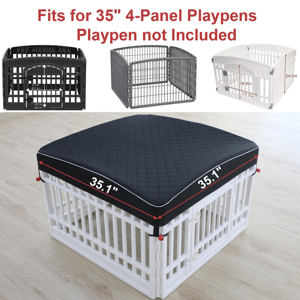 LAOZZ dog pen cover side assembly for quick indoor or outdoor setup.