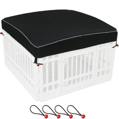 LAOZZ dog pen cover top view shows shaded, secure space for pets.