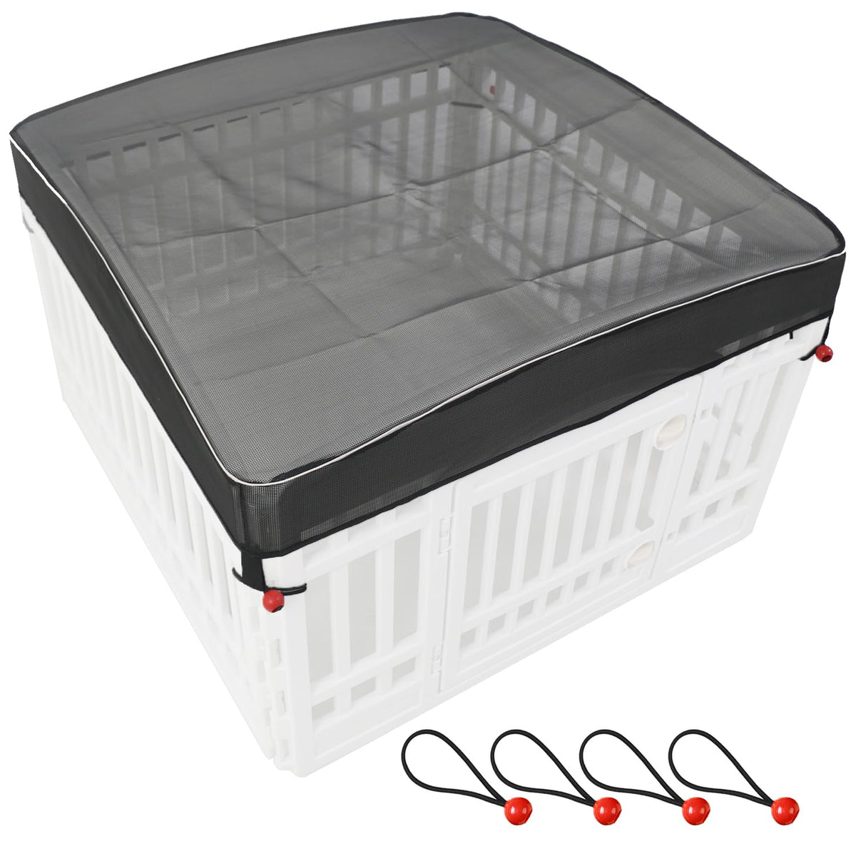 LAOZZ dog playpen cover mesh top for indoor safety.