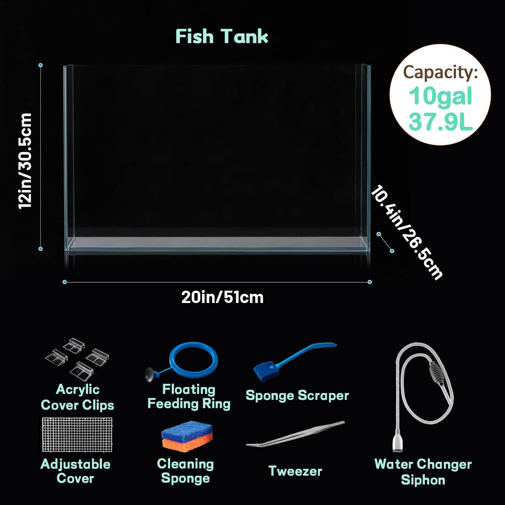 LAQUAL cleaning tools set includes sponges, scraper, tweezers, and siphon for easy maintenance
