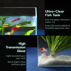 LAQUAL cover clips and anti-jumping net keep fish safe during observation