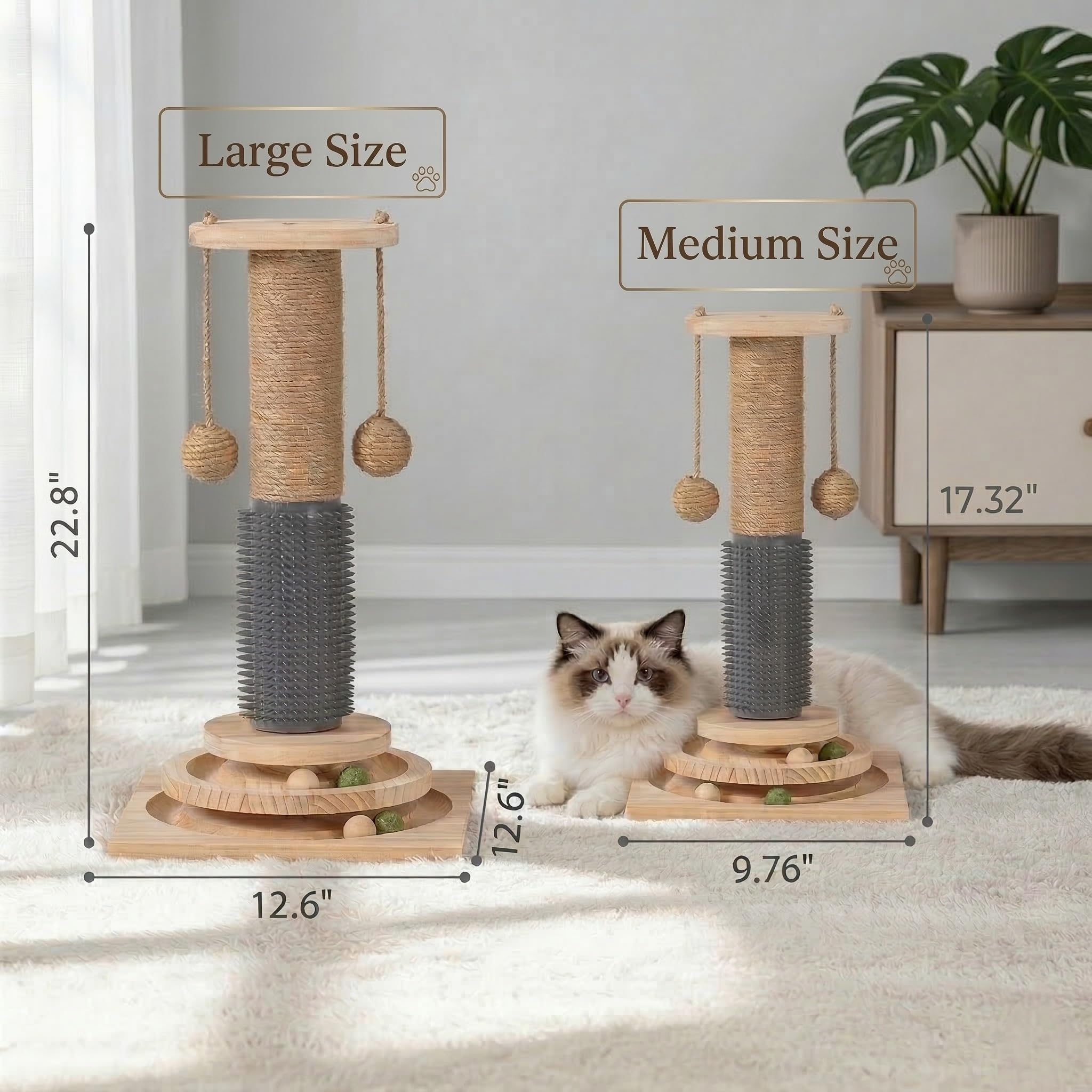 Larphie wide-base solid wood design ensures stability during play.