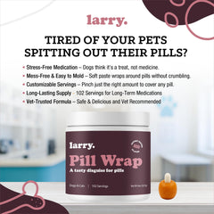 Larry Bacon Pill Wrap served as a treat, easing pill time.