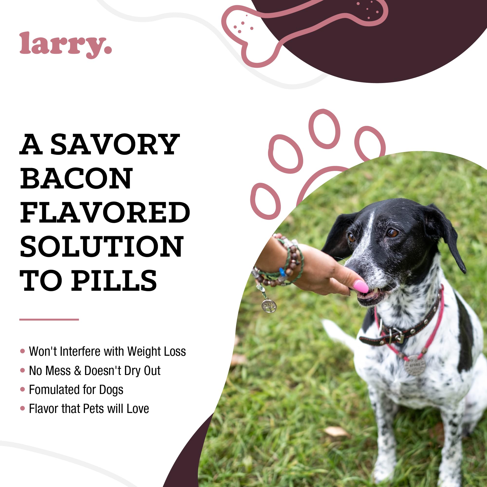 Larry Bacon Pill Wrap ideal for senior dogs needing regular medication.
