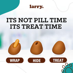 Larry Peanut Butter Pill Wrap moldable texture close-up demonstrates airtight masking of pills.
