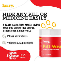 Larry pill-wrap rolled into a ball for simple feeding