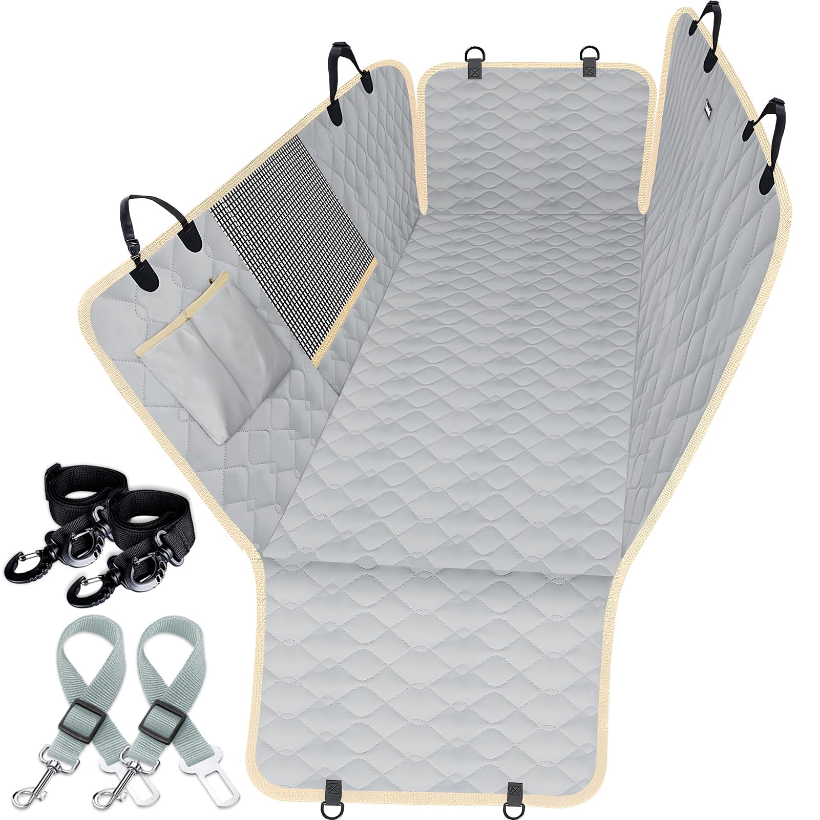 Lassie dog car hammock full coverage protects rear seats from dirt and scratches
